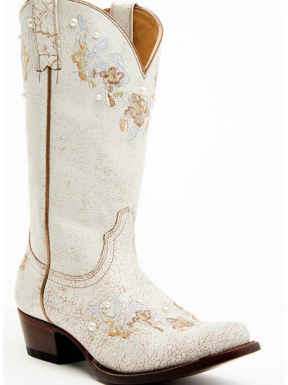 Shyanne Byrdie Crack Embroidered Western Leather Boots
